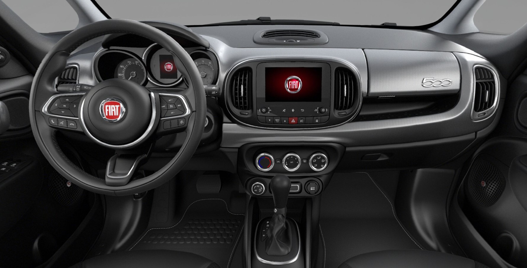 2018 FIAT 500L Black Leather Interior Picture